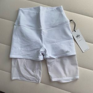 NWT Alo white lavish short